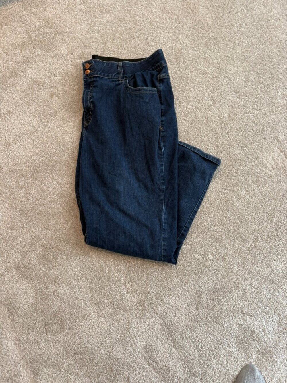 Lane Bryant Straight Leg Jeans 22 Short Dark Wash Stretch Plus Size - Picture 4 of 11